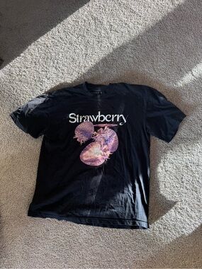 Strawberry Graphic Tee - Black Men’s Short Sleeve